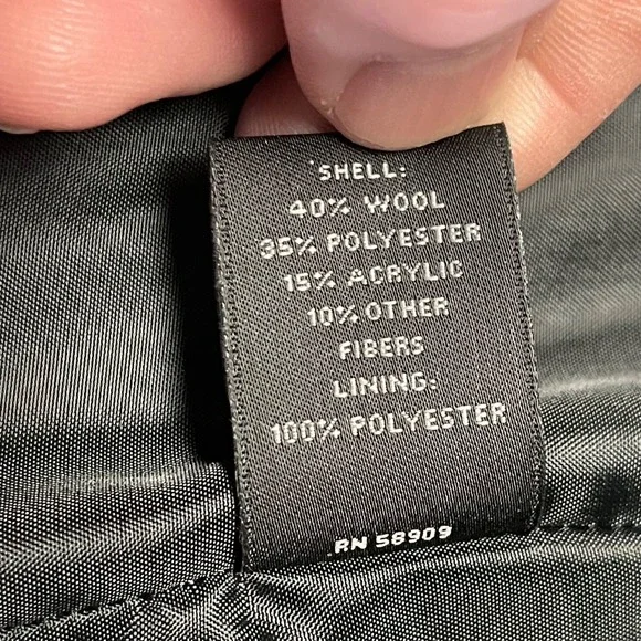 Vintage Preston & York Women's Size Large Plaid‎ Wool Blend Tweed Coat - Picture 14 of 16